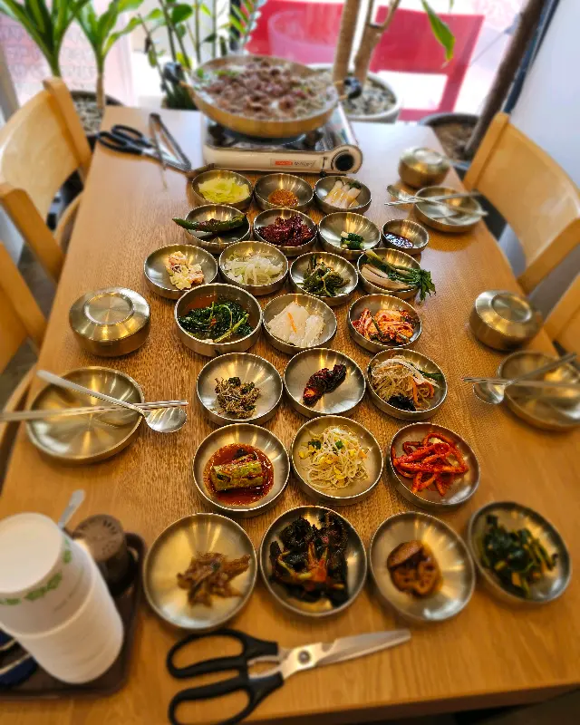 반찬 클로즈업 사진