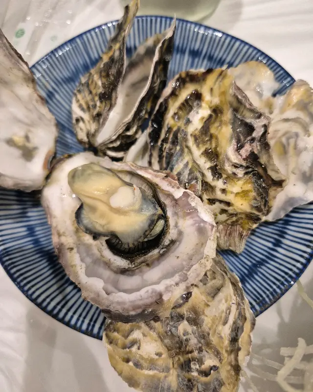 싱싱한 해산물이 가득한 저녁 식사 테이블