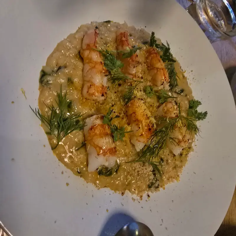 봄나물 새우 리조또