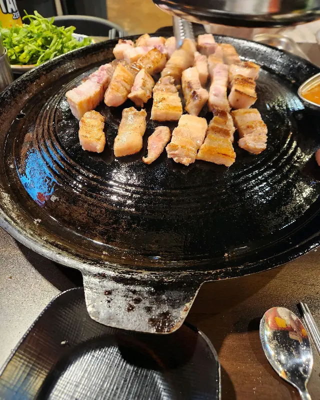 맛있는 삼겹살 한 상 차림