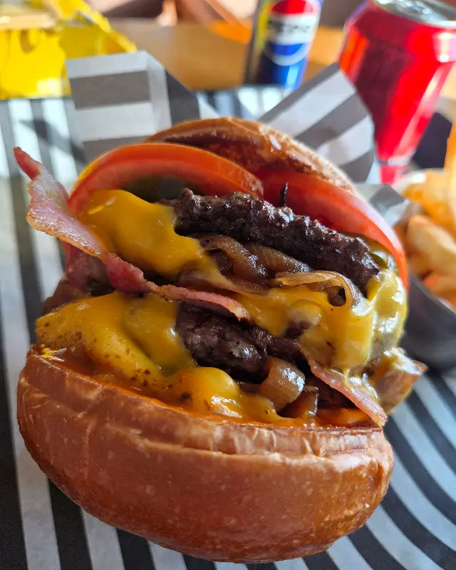 아메리칸 스매시 더블 치즈 버거