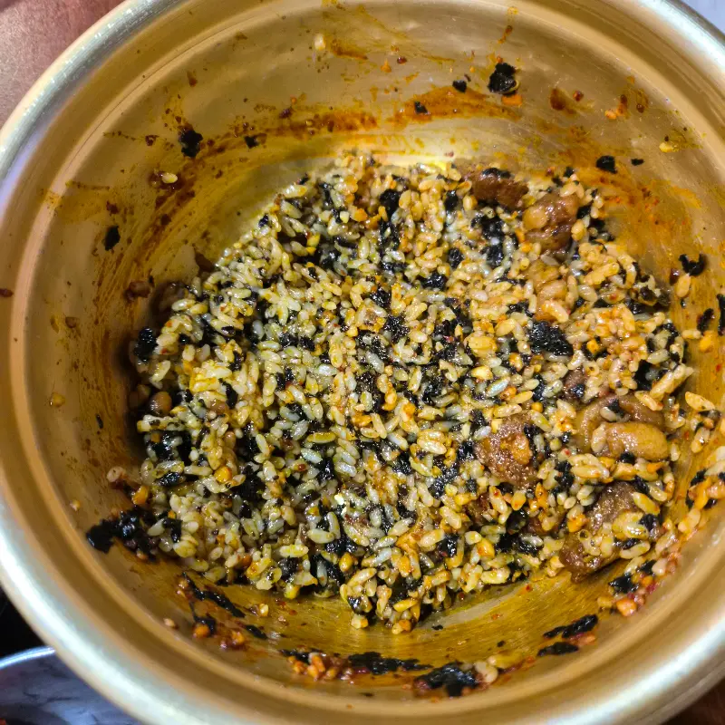 찜갈비 양념에 볶음밥