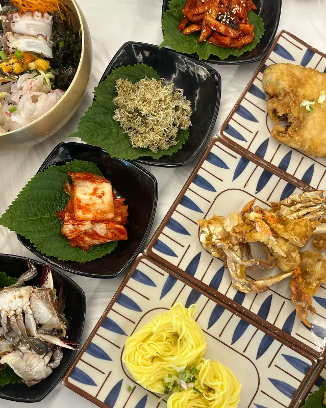 어방가의 해산물 한 상