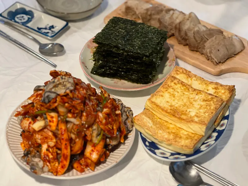 풍성한 문어 한 상