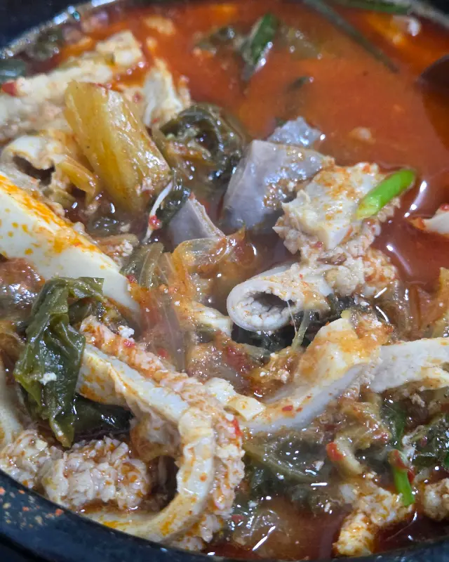 소내장탕 근접 샷