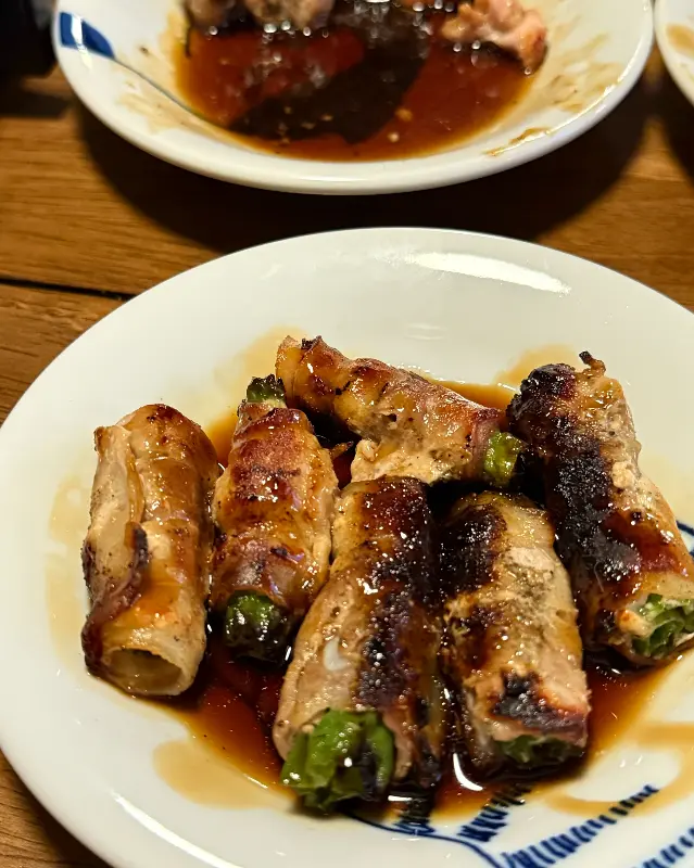 돼지고기 야채 꼬치