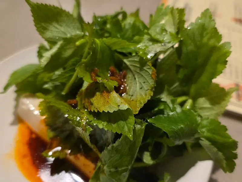 연두부 샐러드 확대샷