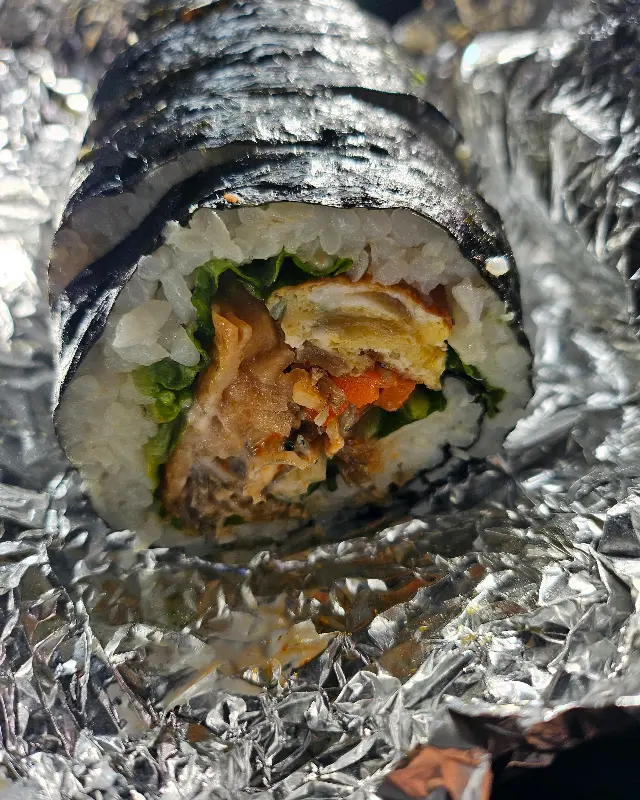 김밥 단면 사진