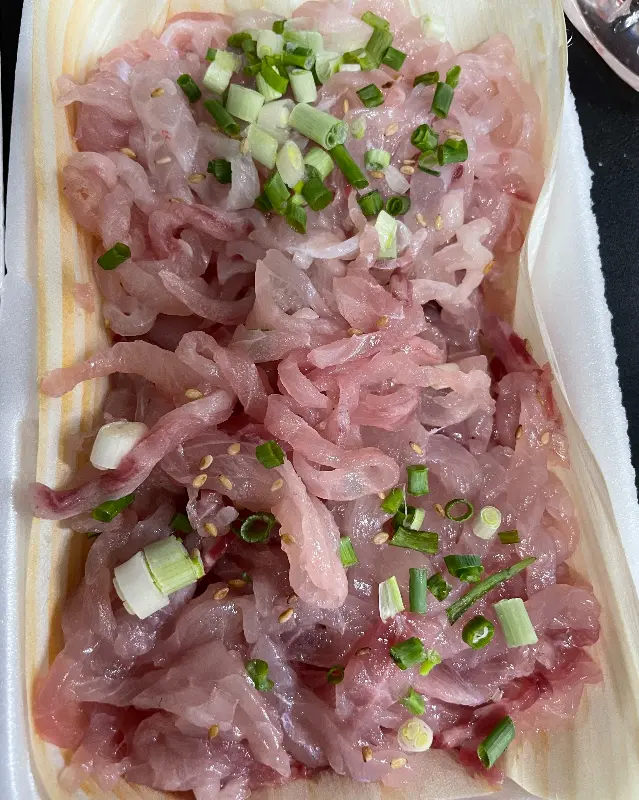 향어회의 클로즈업 샷