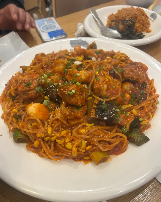 아구찜과 볶음밥