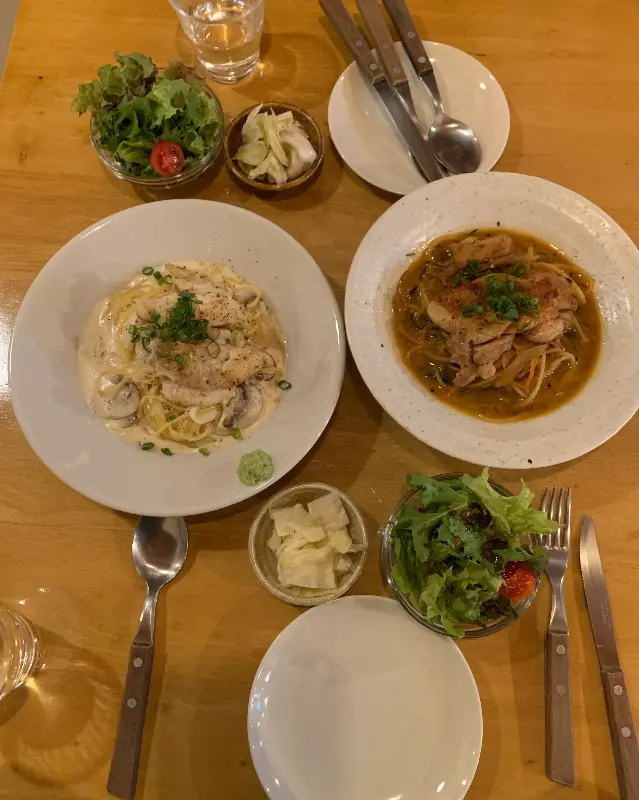 오운 테이블 세팅