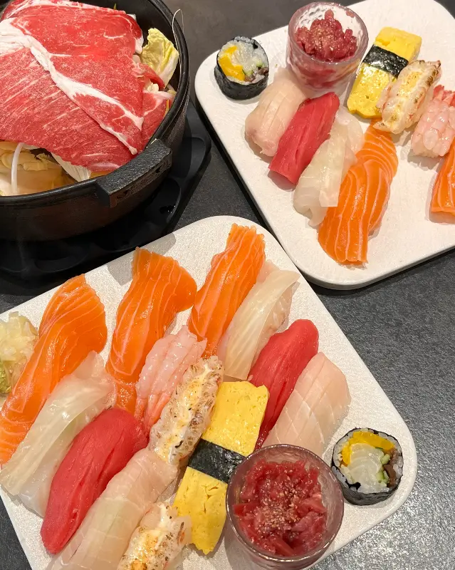 특품 스시의 화려한 비주얼