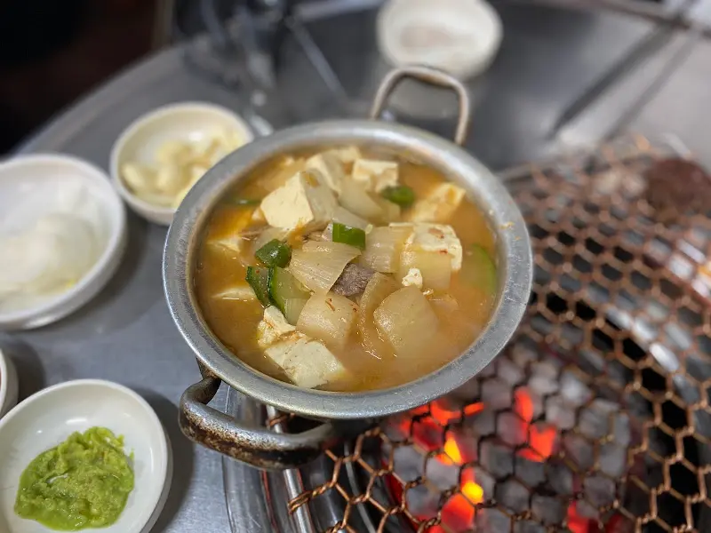 된장찌개 근접샷