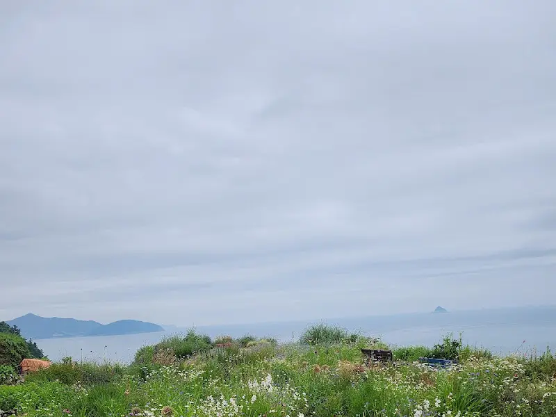 카페에서 바라본 바다