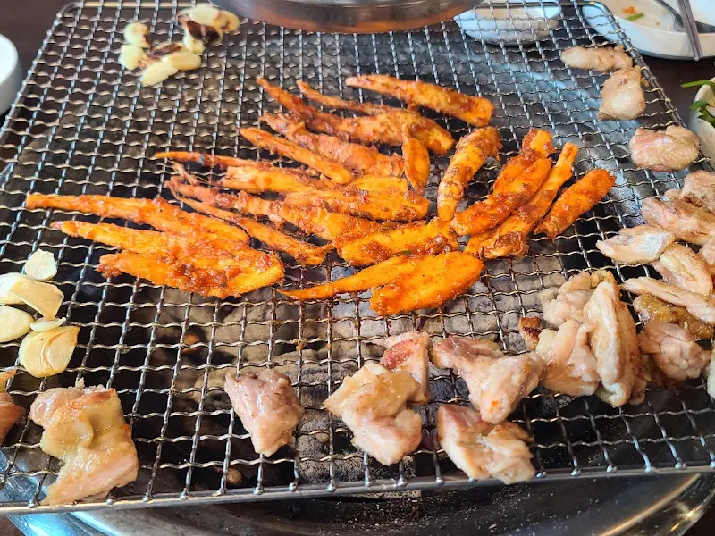 닭갈비와 함께 구워먹는 마늘