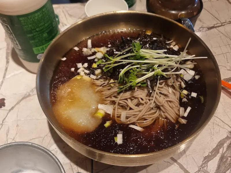 시원한 냉모밀의 모습