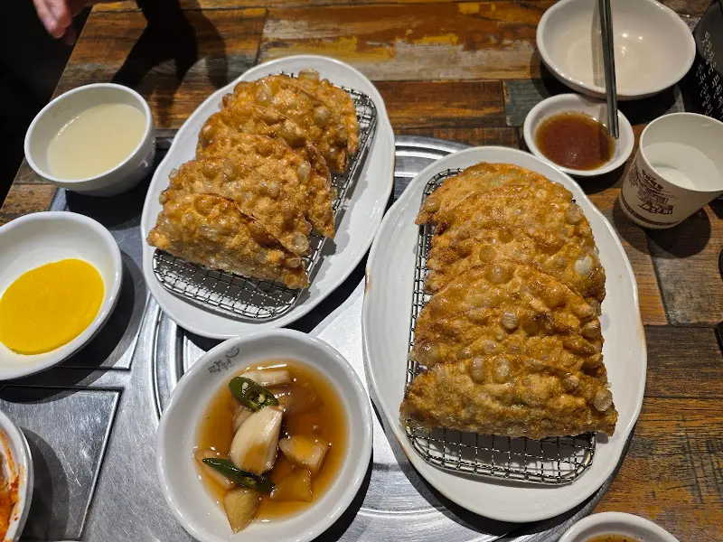 락원이북만두 군만두 항공샷