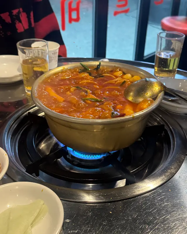 곱도리탕에 맥주 한 잔