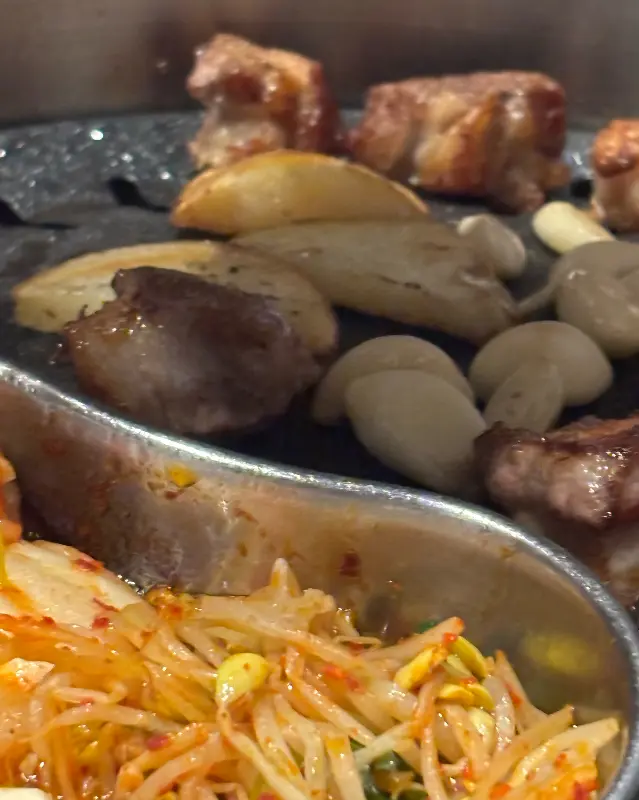 구워먹는 김치와 콩나물