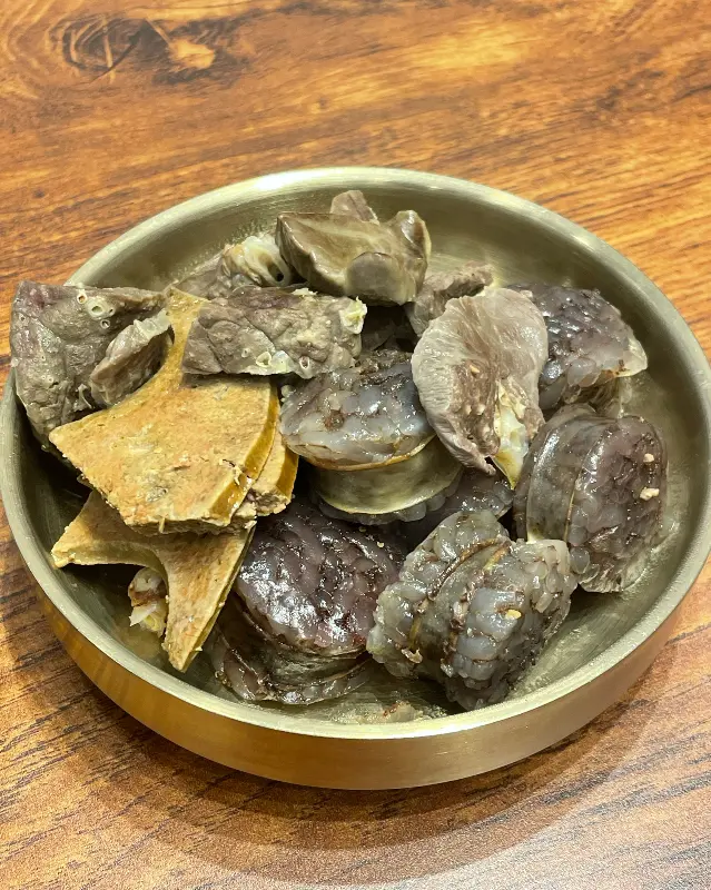 무한리필 순대, 간, 허파