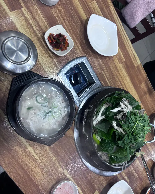 순대국밥과 반찬