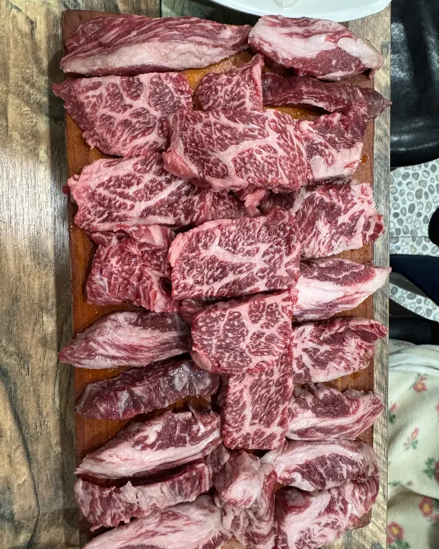 신선한 한우 살치살