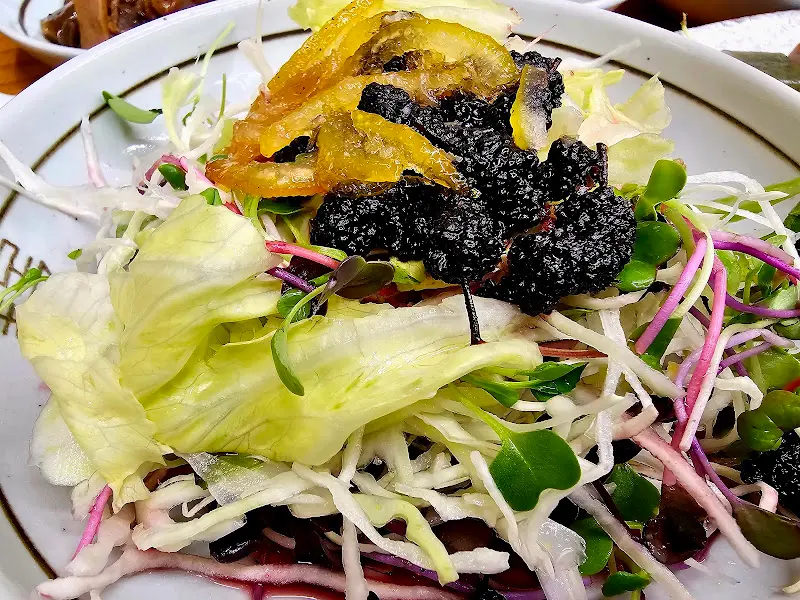 다채로운 색감의 오디 샐러드