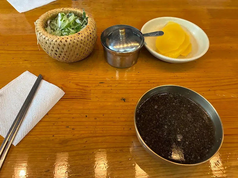 유림면 메밀국수 세팅