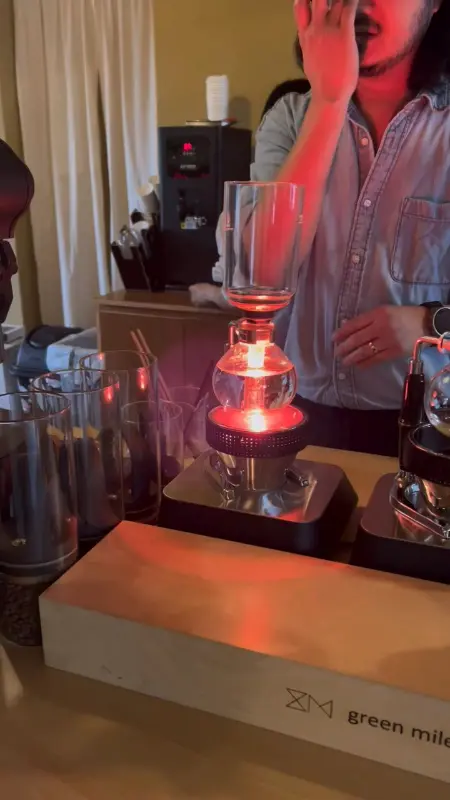 사이폰 커피 추출 과정