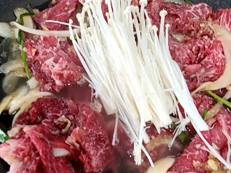 소불고기 조리 과정