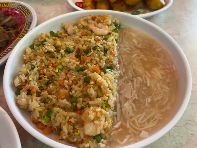 크림짬뽕과 볶음밥