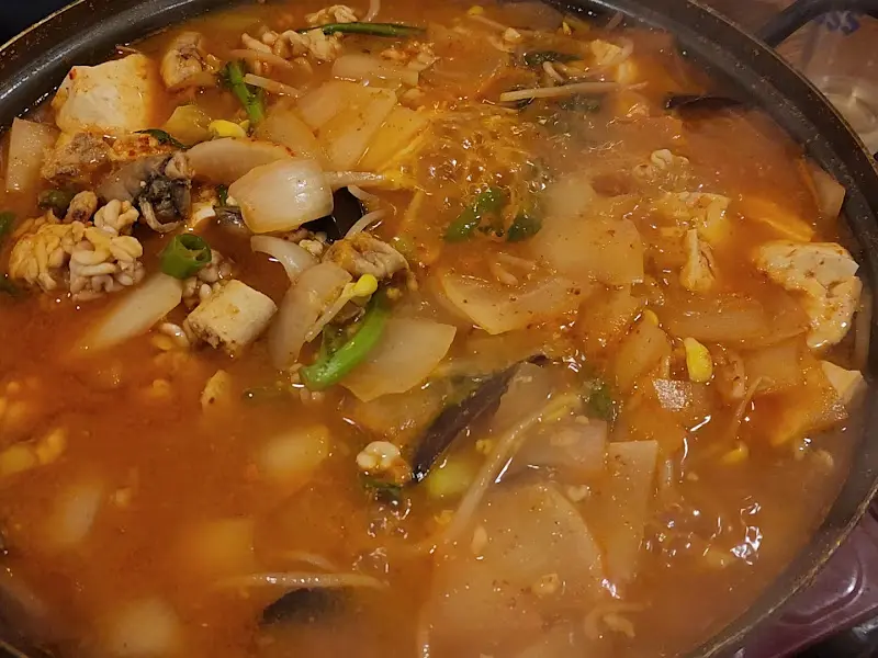 해물 순두부 짬뽕의 모습