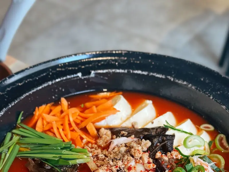 얼큰 순두부전골 근접샷