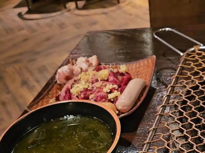 양념갈비와 닭고기