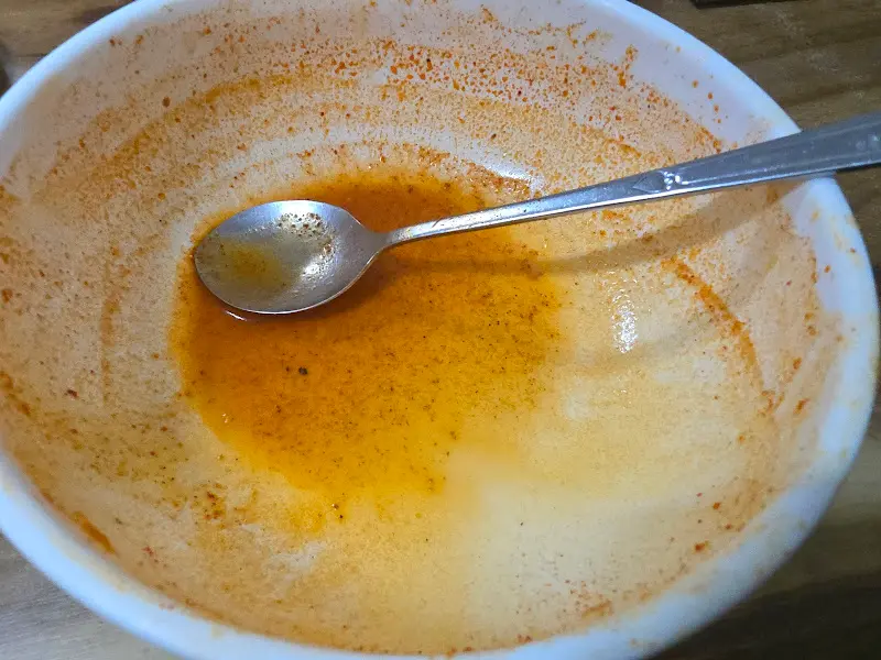 깨끗하게 비운 짬뽕 그릇