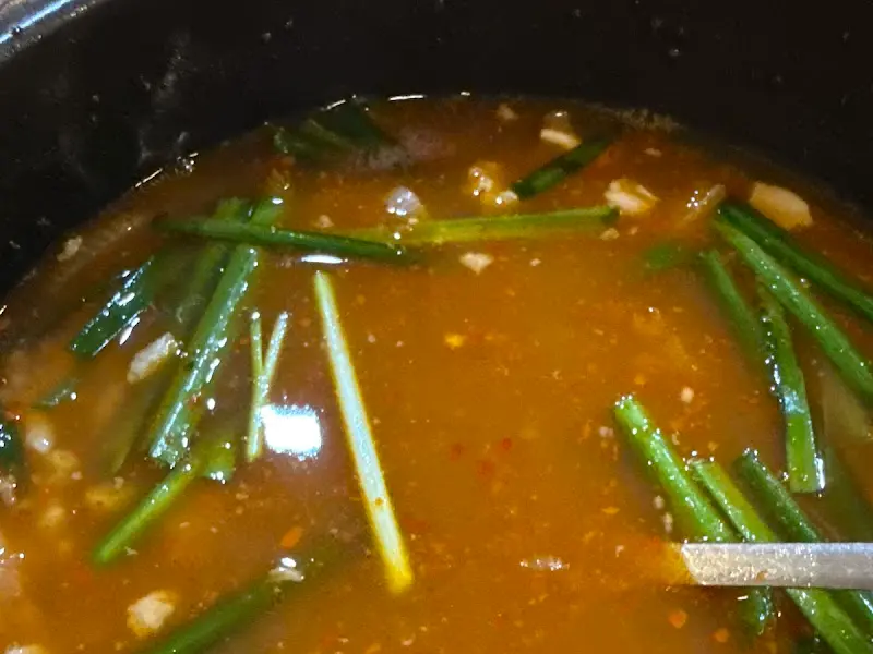 머리국밥 국물 클로즈업