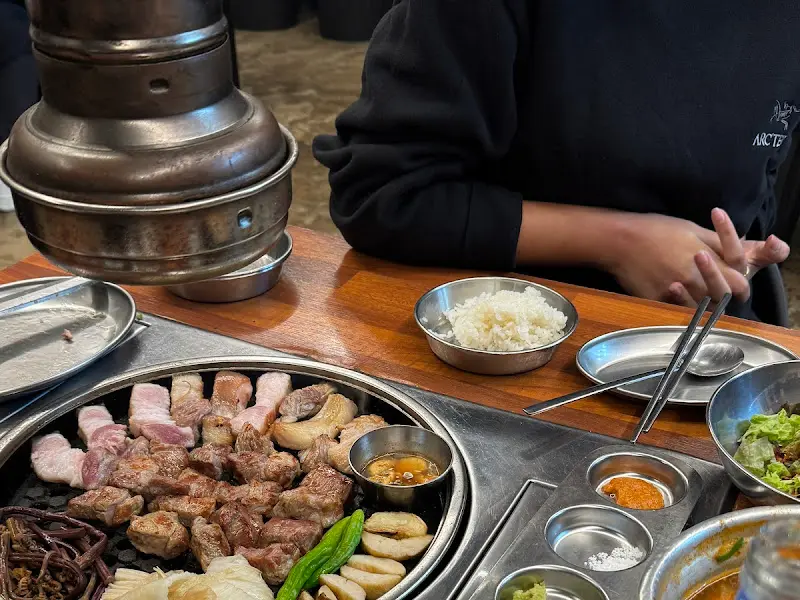 흑돼지 구이 한 상 차림