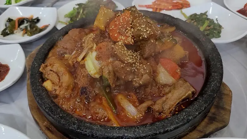 매운 갈비찜 클로즈업 샷