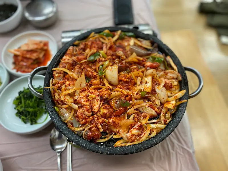 다 익은 오삼불고기의 모습