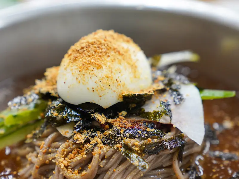 수지막국수 물막국수 고명