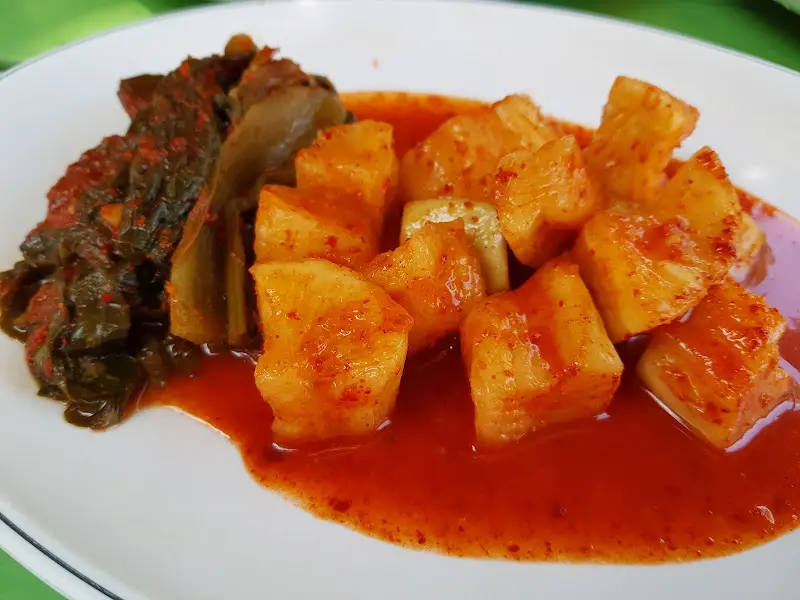 깍두기의 클로즈업 샷