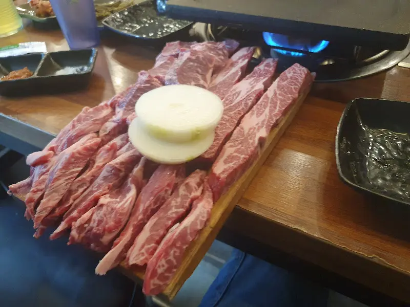 꽃갈비살의 아름다운 마블링