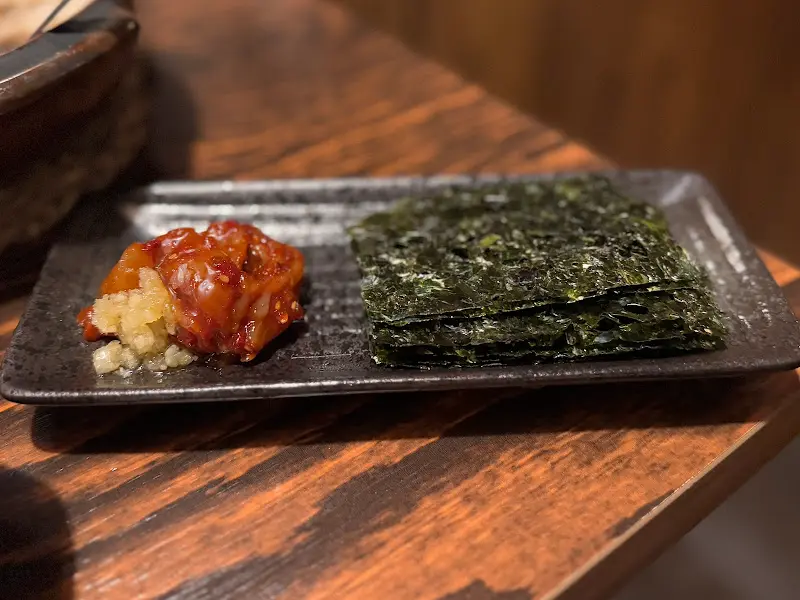 김과 젓갈의 환상적인 조합