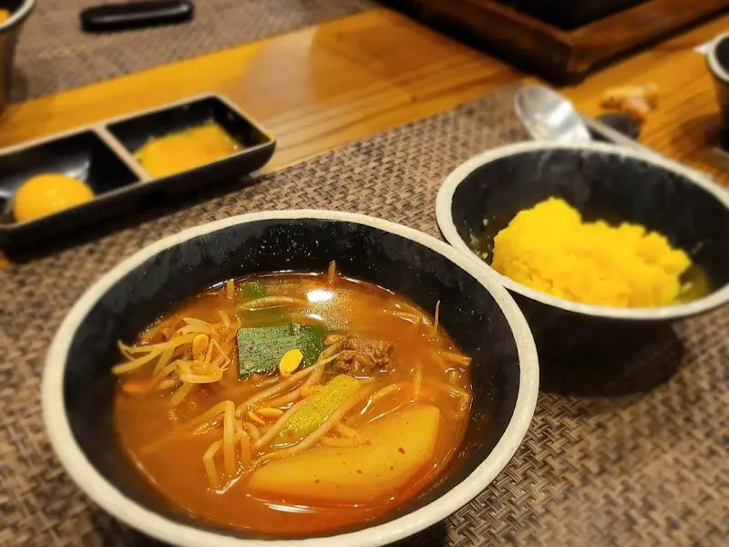 강황밥과 소고기 무국