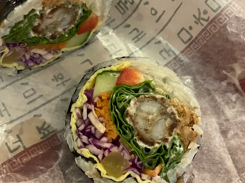 딱새우 김밥 단면