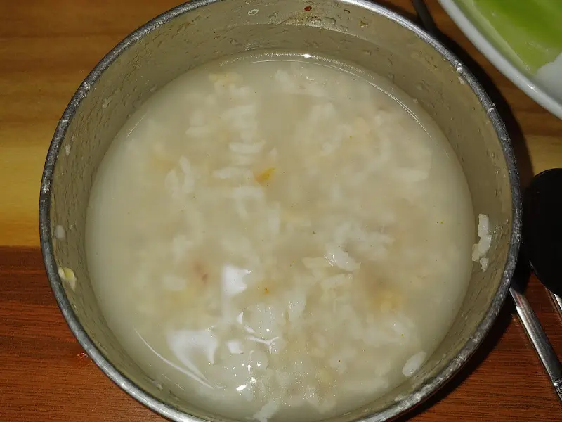 정원약초쌈밥 숭늉