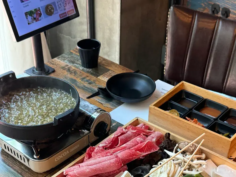 샤브샤브 끓는 모습