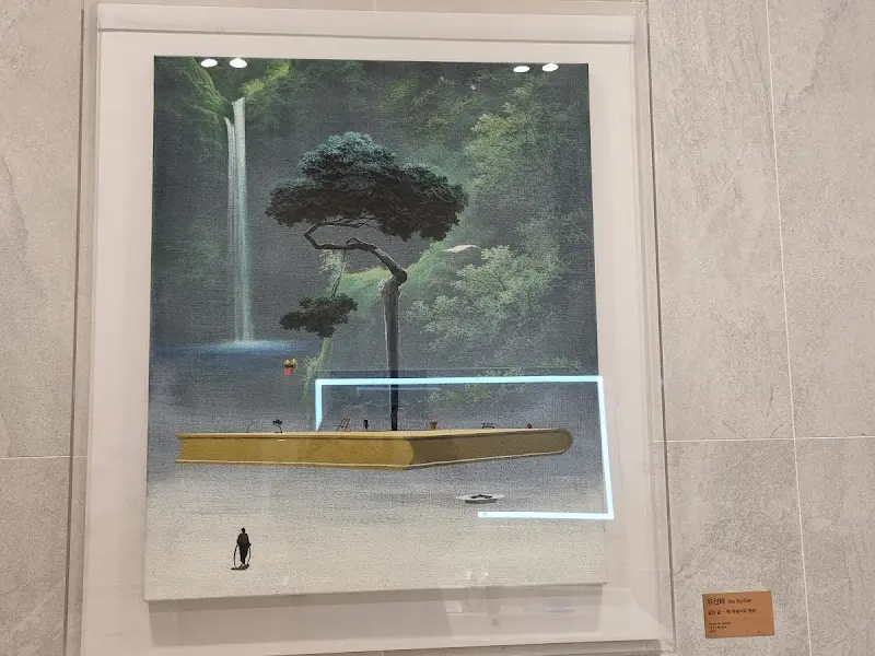 카페 내부 예술 작품