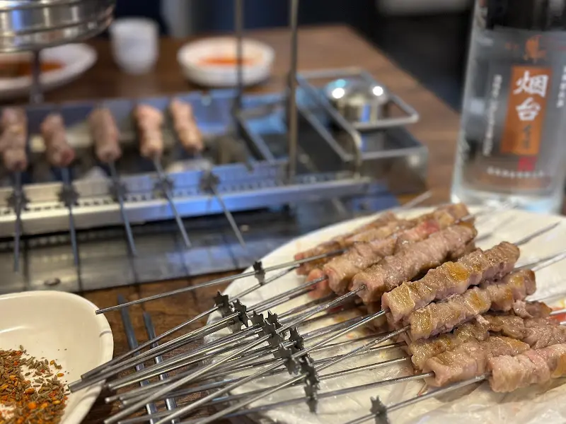 잘 구워진 양꼬치