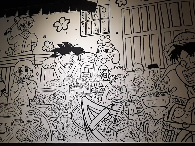 벽화의 익살스러운 그림들